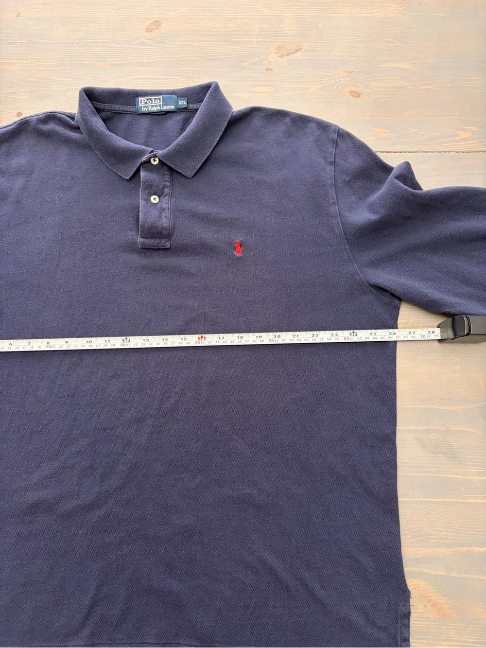 Ralph Lauren Long Sleeve Polo in Navy with Red Pony